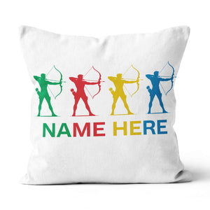 Funny Colorful Archer Customized White Pillow, Best Archery Throw Pillow TDM0899