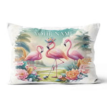 Load image into Gallery viewer, Golf Flamingo Tropical Custom Pillow Personalized Golf Gifts For Golfer LDT1171