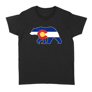 Colorado bear hunting Women's T-shirts, CO State Flag Bear Hunter - NQSD233