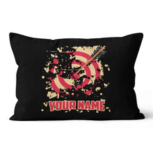 Load image into Gallery viewer, Personalized Red Target Archery Pillows Custom Name Pillow Archery Gifts VHM0837