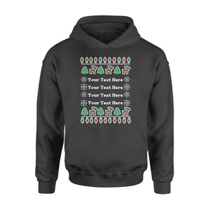 Personalized Ugly Christmas Any Text Funny Christmas Hoodie - FSD981