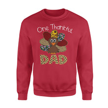 Load image into Gallery viewer, One thankful dad thanksgiving gift for him - Standard Crew Neck Sweatshirt