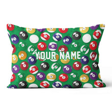 Load image into Gallery viewer, Personalized Billiard Balls Pillow, Custom Throw Pillows Billiards Gifts VHM0842