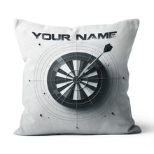 Load image into Gallery viewer, Black White Basic Darts Pillow Personalized Darts Gifts For Dart Player LDT1151