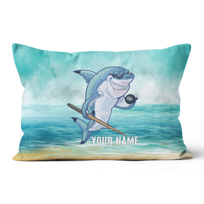 Personalized Funny Billiard Shark Pillow Best Custom Pool Throw Pillows TDM0803