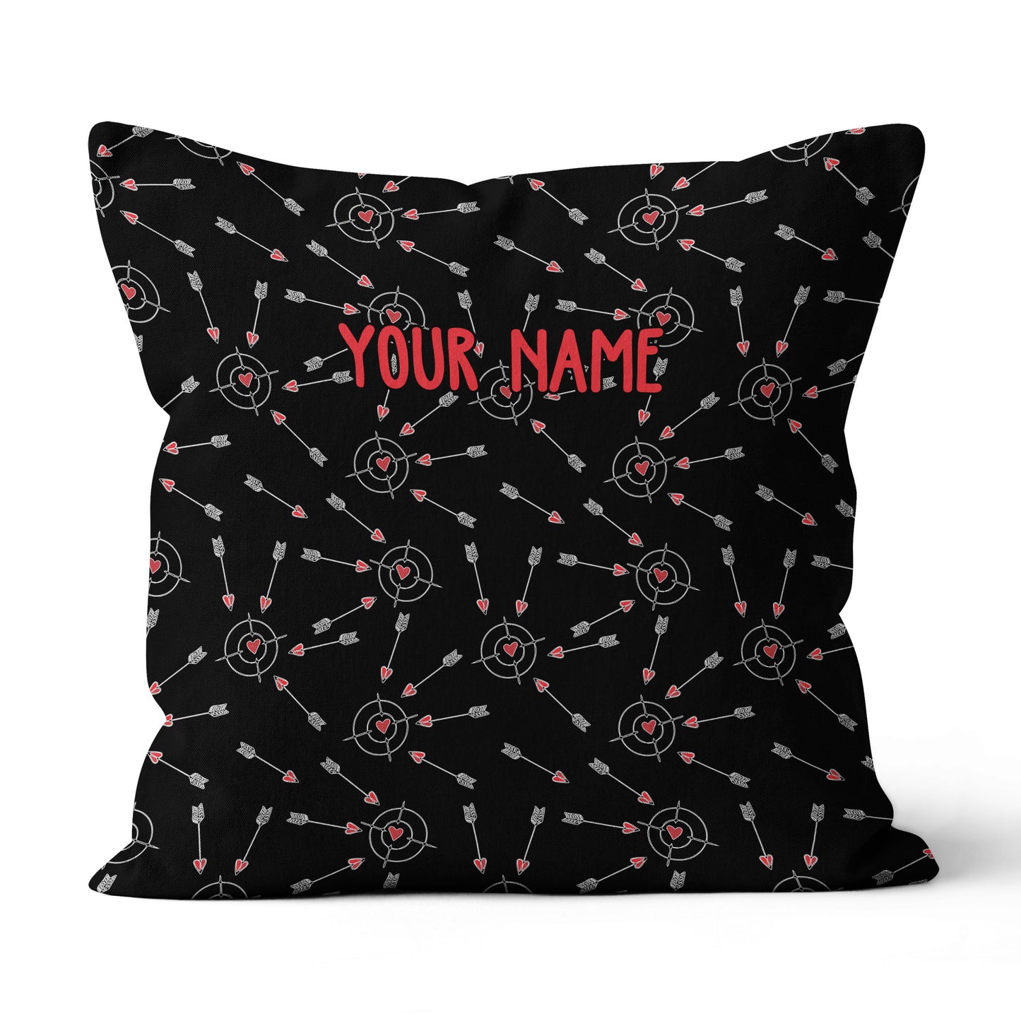Customized Funny Archery With Hearts Throw Pillow, Valentine's Day Gifts TDM0801