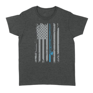 American flag fishing shirt vintage fishing - Standard Women's T-shirt