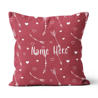 Personalized Arrows Archery With Hearts Throw Pillow Valentine Gifts Ideas VHM0940