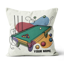 Load image into Gallery viewer, Personalized Continuous Line Table Billiards Pillow Custom Throw Pillows VHM0899