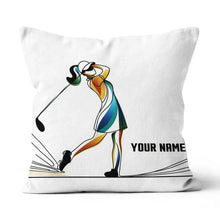 Load image into Gallery viewer, Colorful Continuous Golfer Custom Golf Pillow Personalized Golfing Gifts LDT1161