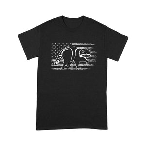 Coon hunting American flag, racoon hunter shirt NQSD241- Standard T-shirt