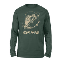 Load image into Gallery viewer, Custom Bass Fishing Long sleeve shirts, Personalized Fishing Shirts FFS - IPHW452
