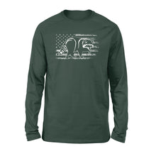 Load image into Gallery viewer, Coon hunting American flag, racoon hunter shirt NQSD241- Standard Long Sleeve