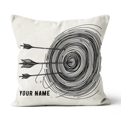 Personalized Continuous Line Target Archery Pillow, Archery Gifts Ideas VHM0905