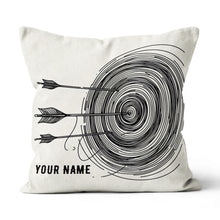 Load image into Gallery viewer, Personalized Continuous Line Target Archery Pillow, Archery Gifts Ideas VHM0905