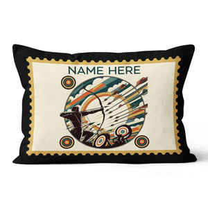 Funny Archer Custom Name Black Pillow Best Personalized Archery Pillows TDM0886