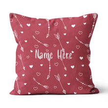 Load image into Gallery viewer, Personalized Arrows Archery With Hearts Throw Pillow Valentine Gifts Ideas VHM0940