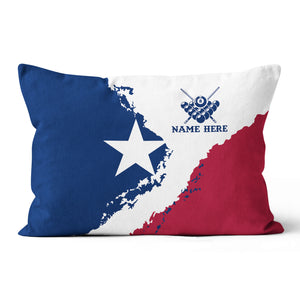 Personalized Pool Billiard Texas Flag Throw Pillows, Patriotic Pillows TDM0906