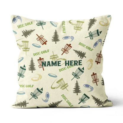 Colorful Disc Golf Pattern Custom Pillow Personalized Disc Golf Gifts LDT1195