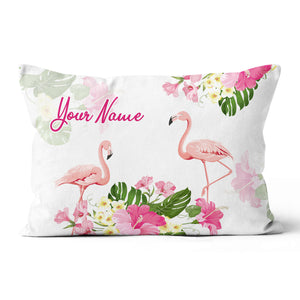 Tropical Flower Pink Flamingo Custom Golf Pillow Personalized Golf Gifts LDT1105