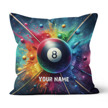 Load image into Gallery viewer, Personalized Colorful Painted 8 Ball Billiard 3D Pillow, Billiards Gifts VHM0901
