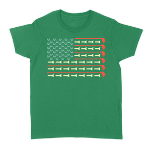 Golf Ball vintage American flag Golf Club, gifts for golf lovers D06 NQS3313 Golf Women's T-shirt