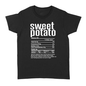 Sweet potato nutritional facts happy thanksgiving funny shirts - Standard Women's T-shirt