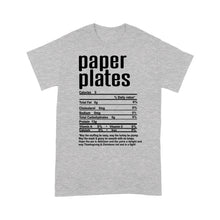 Load image into Gallery viewer, Paper plates nutritional facts happy thanksgiving funny shirts - Standard T-shirt