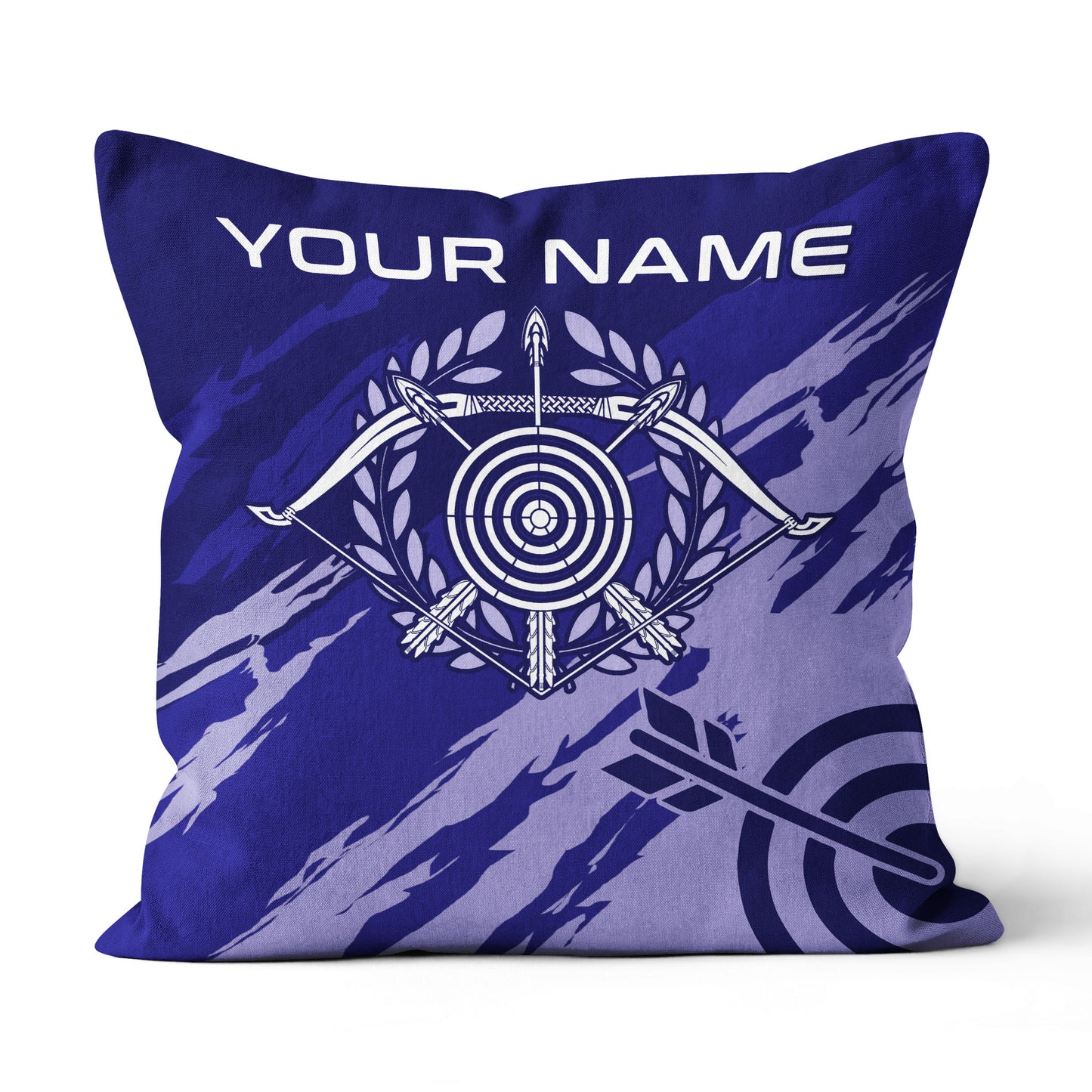 Personalized Purple Archery Throw Pillow Custom Name Target Pillow Gifts TDM0787