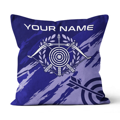 Personalized Purple Archery Throw Pillow Custom Name Target Pillow Gifts TDM0787
