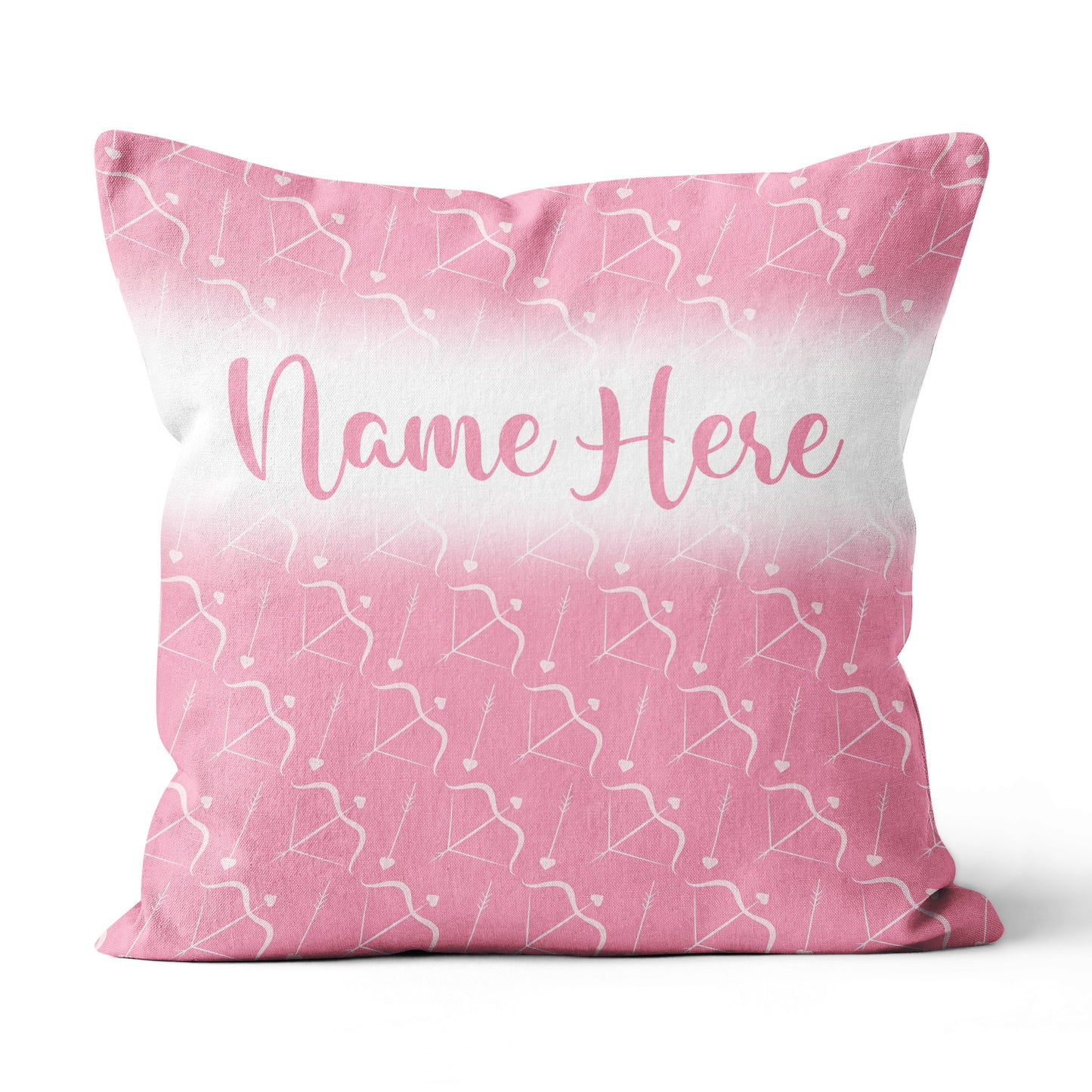 Personalized Pink Bow And Arrow Archery Throw Pillow Top Valentine Gifts VHM0946