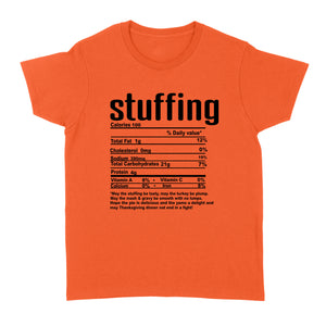 Stuffing nutritional facts happy thanksgiving funny shirts - Standard Women's T-shirt