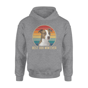 Custom photo best dog mom ever vintage personalized gift hoodie