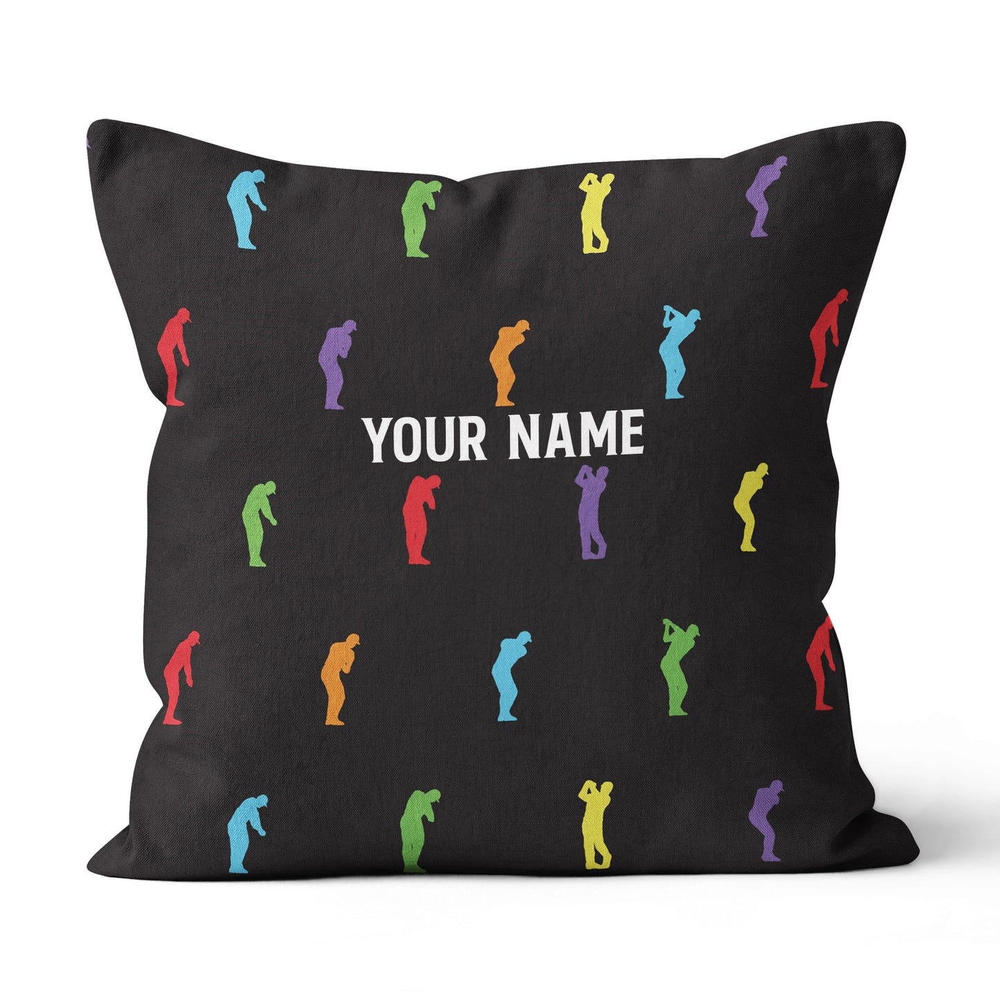 Colorful Golf Swing Custom Throw Pillow Personalized Best Golf Gifts LDT1147