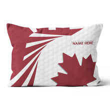 Load image into Gallery viewer, Canada Flag Golf Pattern Custom Throw Pillow Personalized Golfer Gifts LDT1184