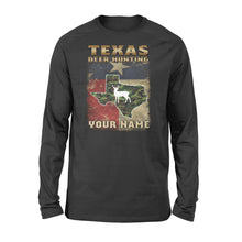 Load image into Gallery viewer, Texas deer hunting personalized gift custom name - Standard Long Sleeve
