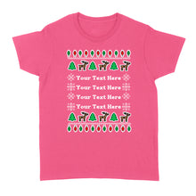Load image into Gallery viewer, Personalized Ugly Christmas Any Text Funny Christmas T shirt - FSD981