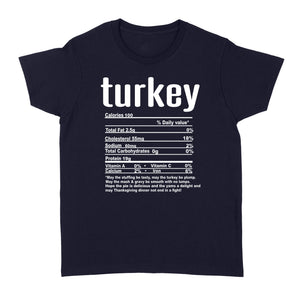 Turkey nutritional facts happy thanksgiving funny shirts - Standard Women's T-shirt