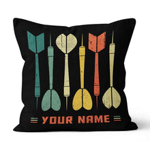 Load image into Gallery viewer, Multicolor Vintage Darts Pillow Personalized Darts Gifts For Dart Player LDT1099
