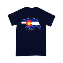 Load image into Gallery viewer, Colorado bear hunting  T Shirts,  CO State Flag Bear Hunter - NQSD233