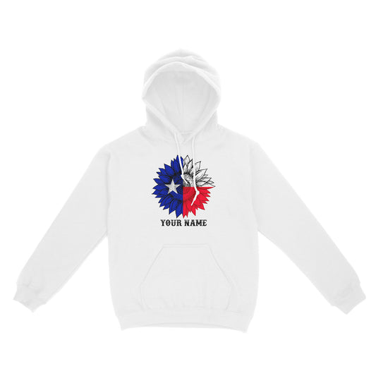Texas flag sunflower customized name patriot Texas state flag Hoodie D03 NQS2495