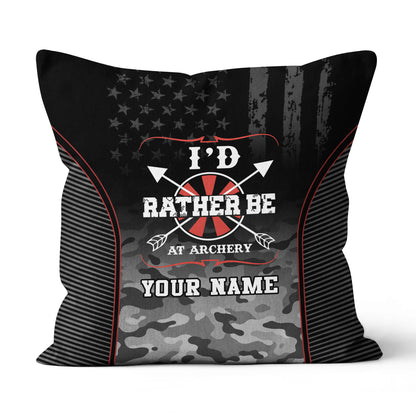 Personalized Camouflage US Flag Archery Pillow Custom Archery Gift Ideas VHM0868