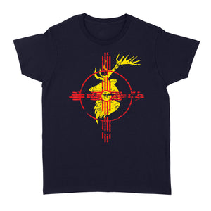 New Mexico State Flag Elk Hunting Zia Symbol Women T-Shirt - FSD1180 D06