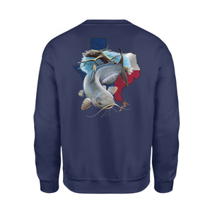 Catfish season Texas catfish fishing - Standard Fleece Sweatshirt