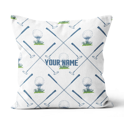 Golf Putter And Ball Custom Golf Throw Pillow Personalized Golfing Gifts LDT1094