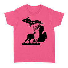 Load image into Gallery viewer, Michigan deer hunting shirt Women T-shirt - FSD1187