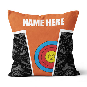 Personalized Archery Target Orange Pillow, Custom Archery Throw Pillows TDM0896