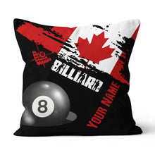 Load image into Gallery viewer, Personalized Grunge Canada Flag Billiard Pillow, Patriotic Throw Pillows TDM0795