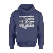 Load image into Gallery viewer, Reel Cool Dad American flag shirt, Perfect Father&#39;s Day Gifts for Fisherman D01 NQS1213  - Standard Hoodie