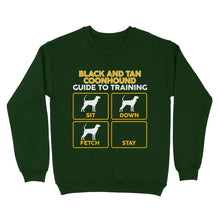 Load image into Gallery viewer, Black and Tan Coonhound Standard Sweatshirt | Funny Guide to Training dog - FSD1090D08